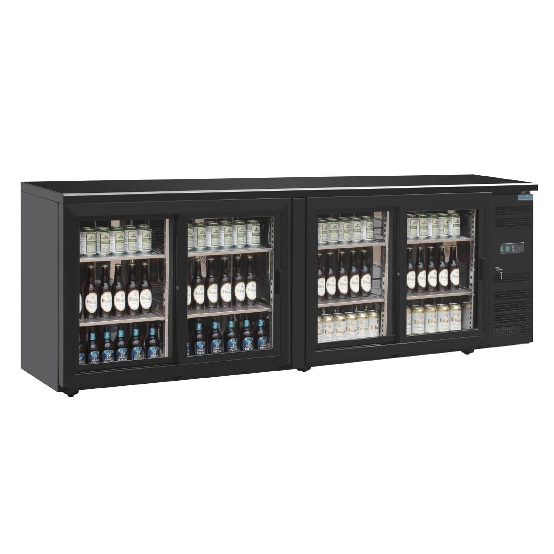 Polar U-Series Four Door Back Bar Display Cooler