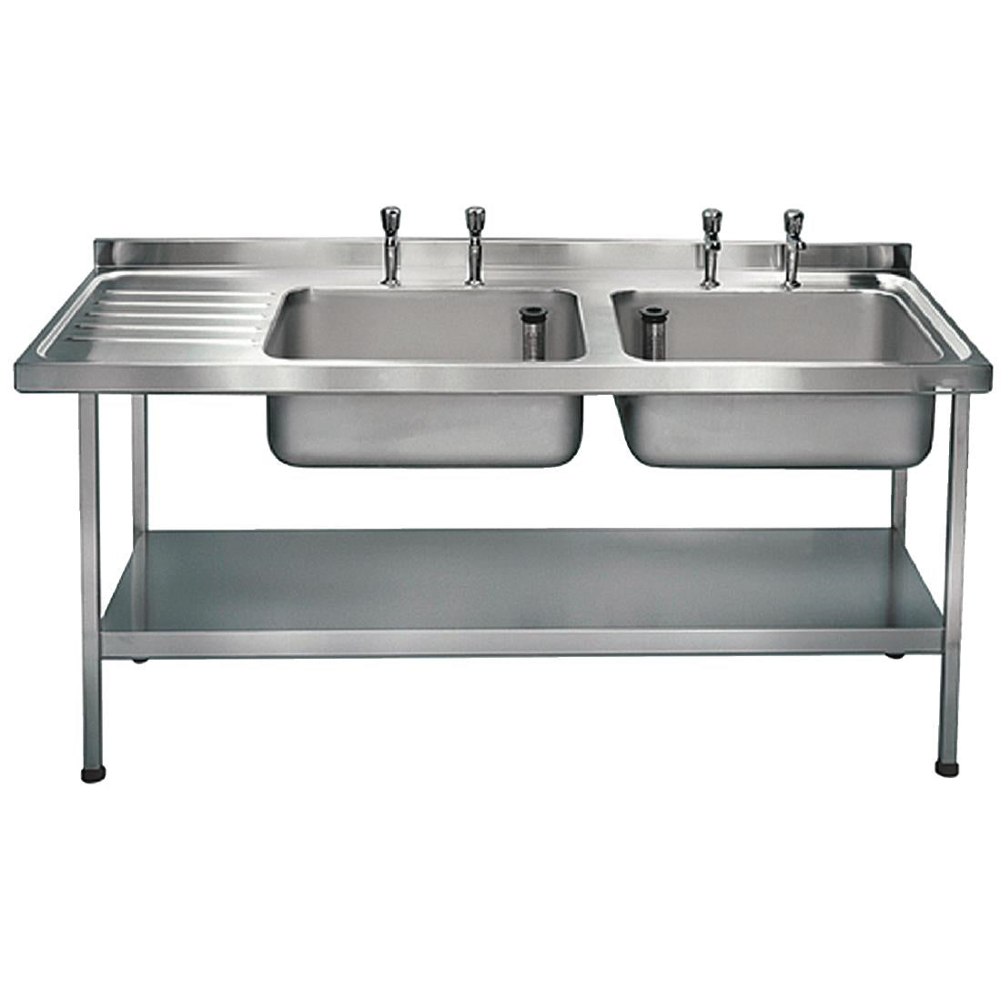 Franke Sissons Stainless Steel Double Sink Left Hand Drainer 1500x600mm