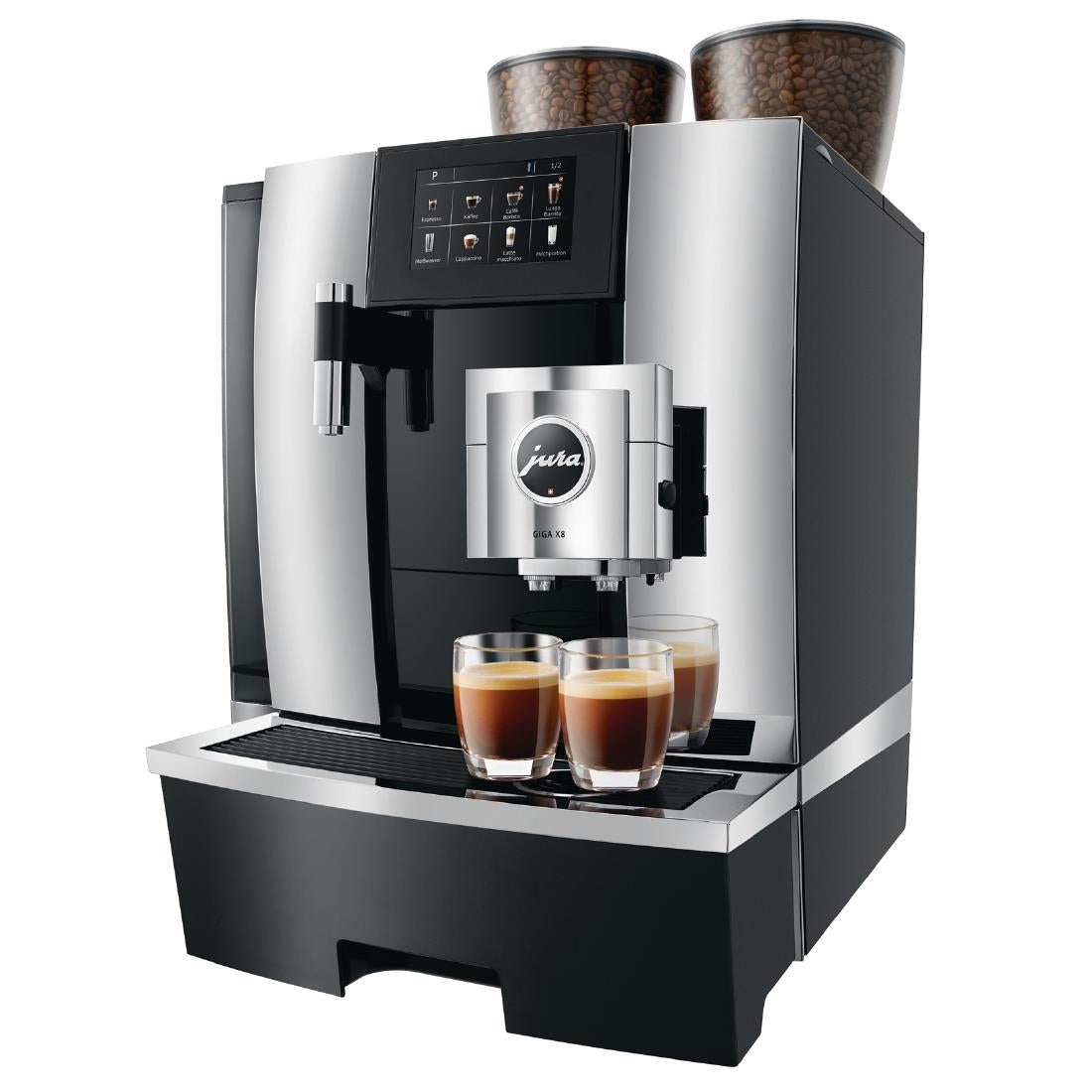 Jura Giga X8 Manual Fill Bean to Cup Coffee Machine Chrome