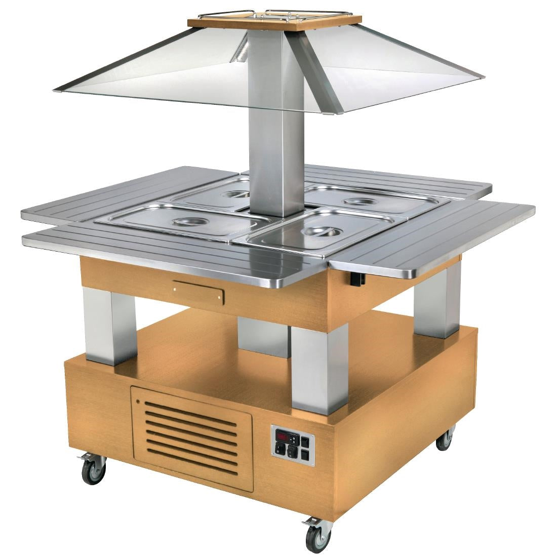 Roller Grill Chilled Salad Bar Square Light Wood